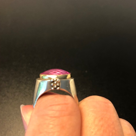 Michael Dawkins Pink Topaz Ring Size 7 - Picture 3 of 6